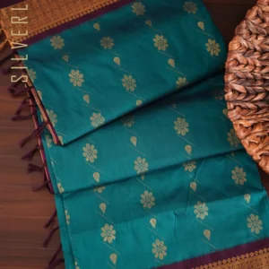 Peacock Green w/ Dark Purple Grand Pallu
