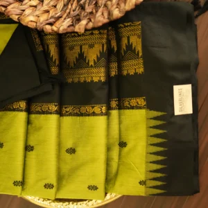 Parrot Green w/Black Temple Border and Butta
