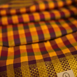 Magenta and Purple Small Checks Palum Pazhamum Style