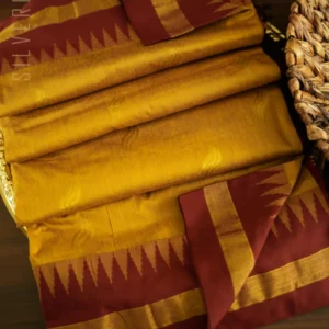 Golden Mustard w/ Kumkum Temple and Solid Border