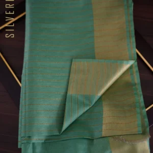 Sea Green All Self Golden Border and Pallu Sequins