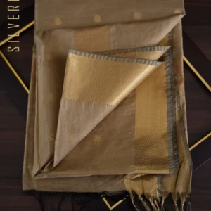 Raw Gold All Self Zari Butta Maheshwari Style