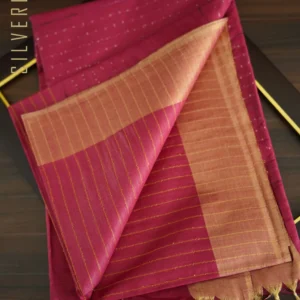 Pink All Self Golden Border and Pallu Sequins